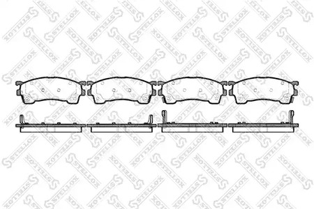 426 004-SX STELLOX Комплект тормозных колодок, дисковый тормоз